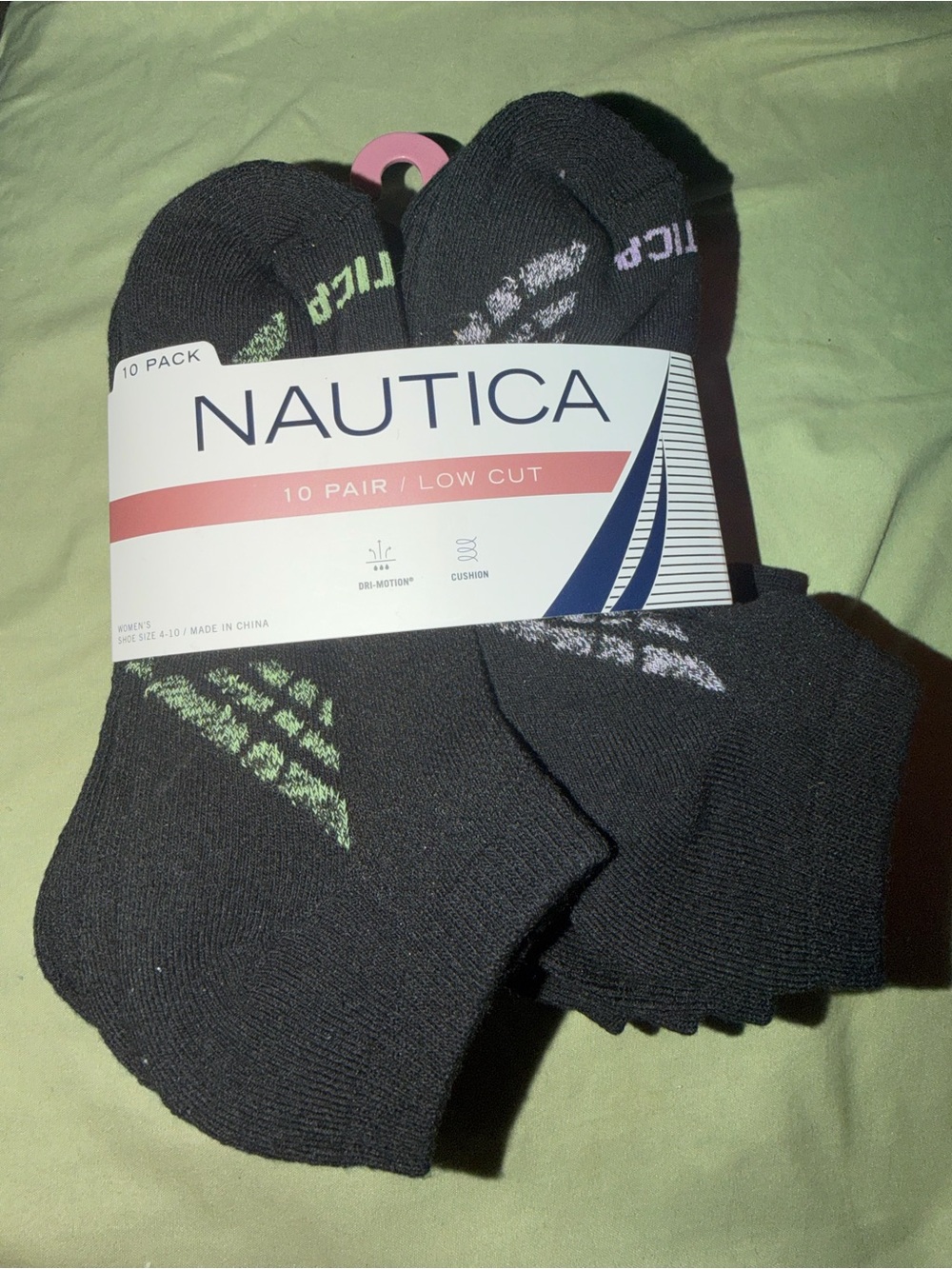 Nautica Men's Low Cut Socks - Black (10 Pack)
